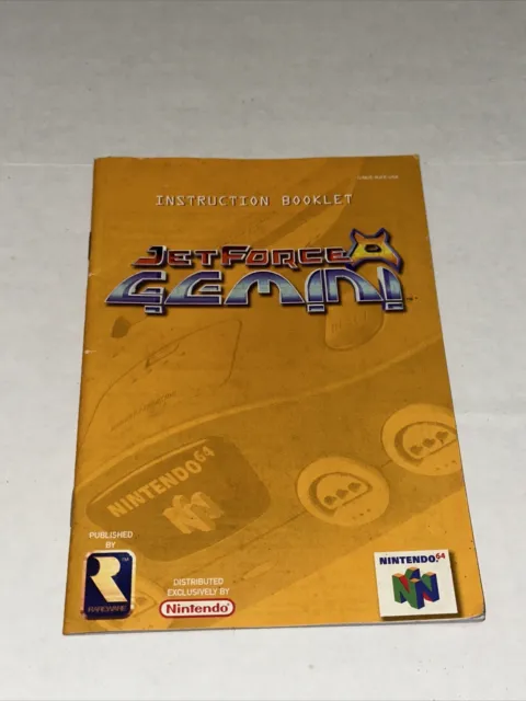 Jet Force Gemini Instruction Booklet Manual for Nintendo 64 N64