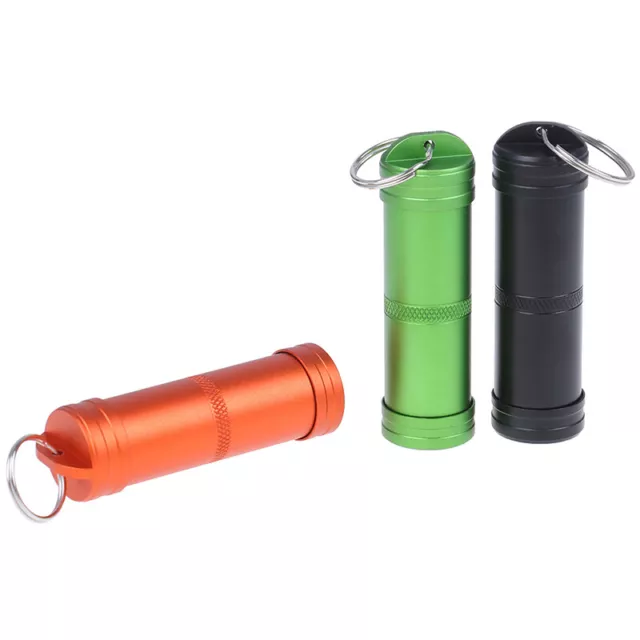 1PC Mini Waterproof Capsule Seal Bottle Outdoor EDC Survival Pill Box Tank C~DC 2