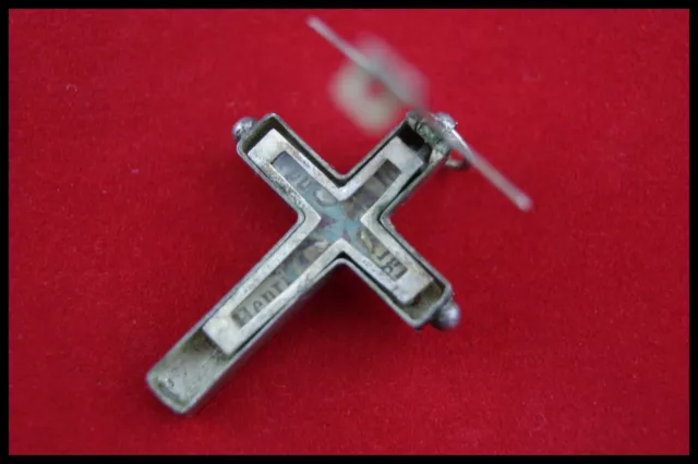 † 19Th Dnjc Henry John 4 Relic Sterling Silver Cross Reliquary Pendant France †