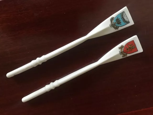 Pair Of Goss China Model Scull Oars - Diamonds Henley Royal Regatta