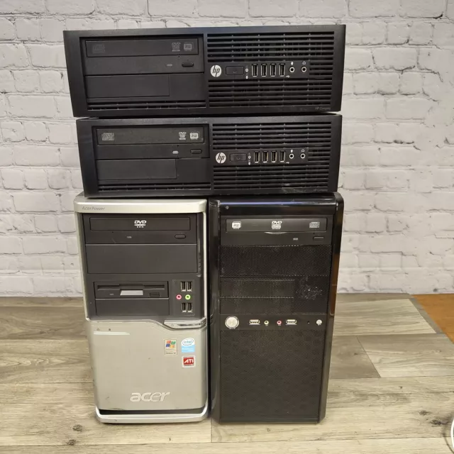 Job Lot Of 4 x PC Towers - No HDD - No Ram - 2 x HP Compaq Pro 4300 SFF