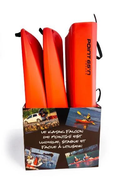 Présentoir cartonné pour kayak FALCON DUO
