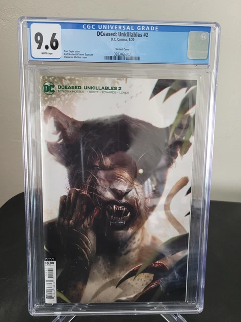 Dceased: Unkillable #2 Cgc 9.6 Graded 2020 Francesco Mattina Variant Cover