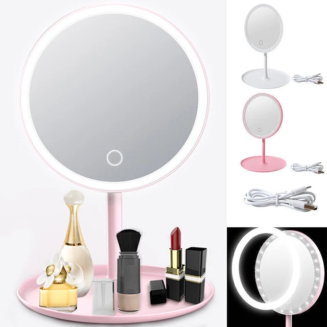 Touch Kosmetikspiegel Schminkspiegel LED Beleuchtet Makeup Spiegel Rasierspieg