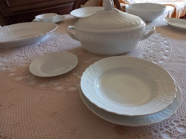 Richard Ginori - Vecchio Ginori Bianco - 12 Tazza brodo c/piatto - RIVENDITORE