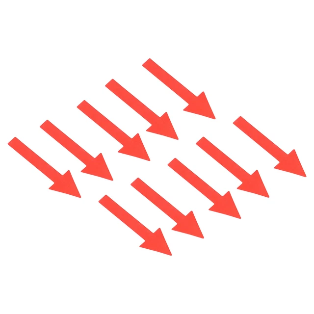 4Set / 40Pieces 2x1" Arrow Sticker Directional Arrow Sign Floor Decal Red