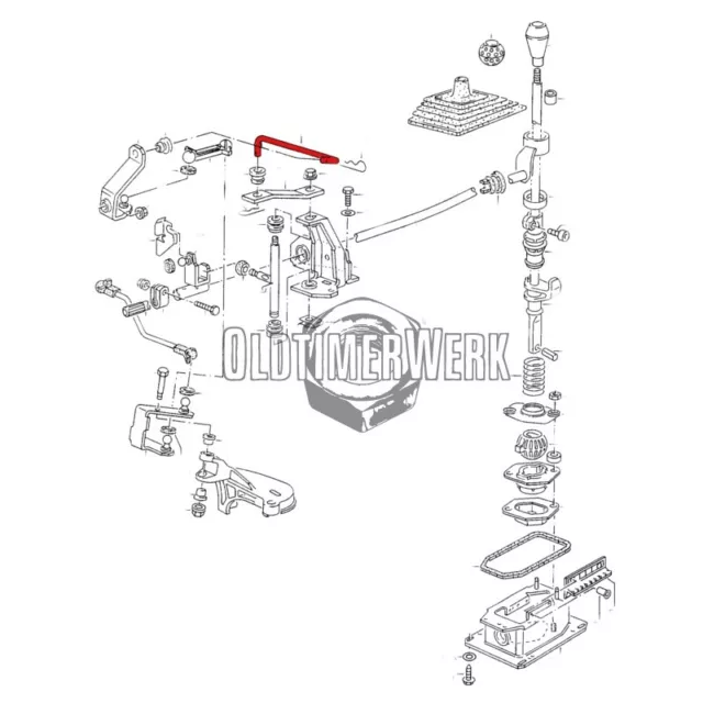 Schaltstange Golf 2 &Co ab 1,6L Hubraum 4 und 5 Gang OE Ref. 191711185