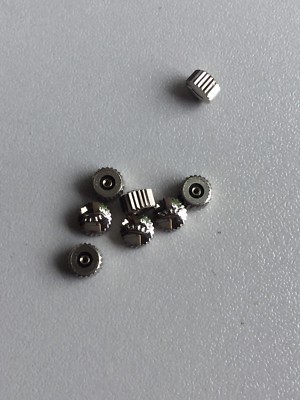 NEW OLD STOCK Eterna CROWN 3.4 x 2.0 mm RUBINETTO IN ACCIAIO INOX 0.9 