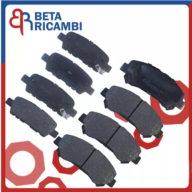 Pastiglie Freno Per Nissan Qashqai J10 JJ10 Kit 8 Pattini Anteriori e Posteriori