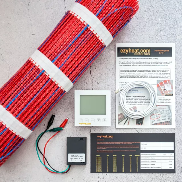 Floor Heating Kits DIY Underfloor Heating all sizes, electric undertile WIFI