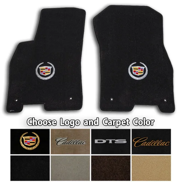 2006-2011 Cadillac DTS 2pc Velourtex Carpet Floor Mat Set - Choose Color & Logo