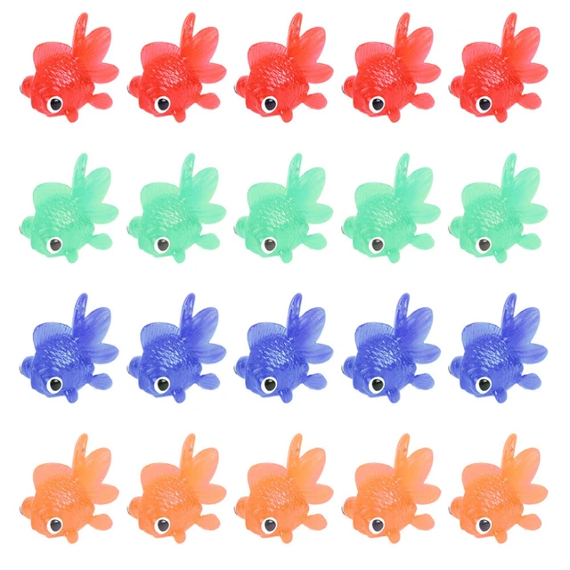 24Pcs Artificial Fish Aquarium Children Bath Toy Goldfish Miniatures