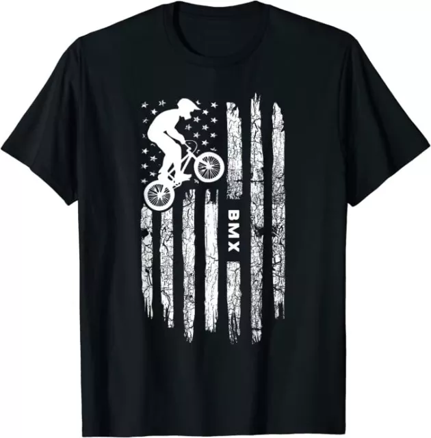 American Flag BMX Clothing - BMX Rider Vintage BMX Unisex T-Shirt