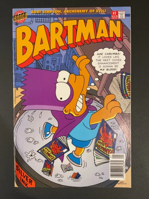 Bartman #1 VF- newsstand Matt Groening The Simpsons  1993 Bongo Comics