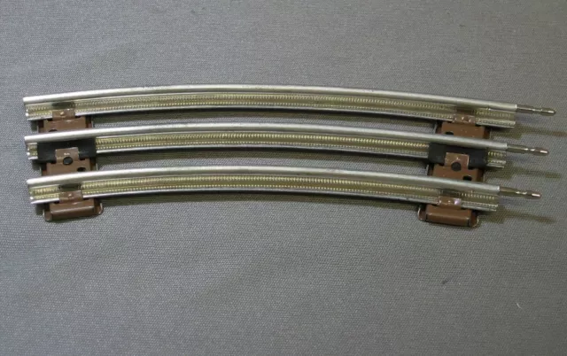 LIONEL 027 HALF CURVE TRACK SECTION LOT o27 train 3 rail tubular steel 6-65014