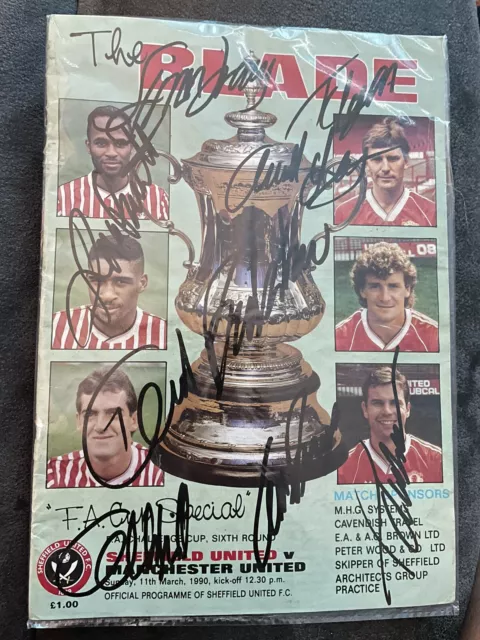 Signed Manchester United Away Programme