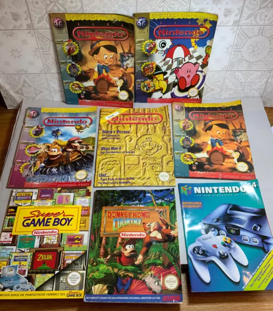 Konvolut Nintendo Spieleberater Hefte- Nintendo Club Hefte 1995/1996