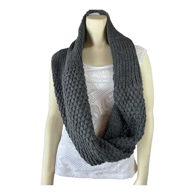 Krochet Kids Intl Hand Made Scarf Infinity Gray