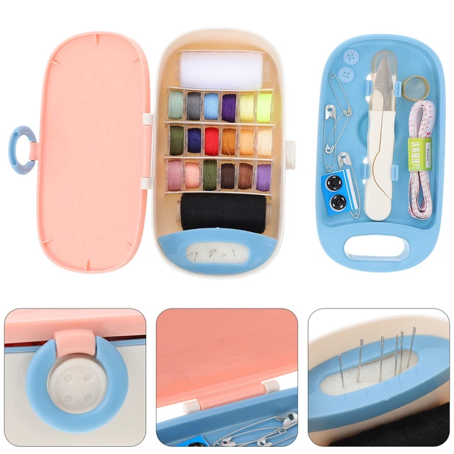 Caja de almacenamiento para coser juegos de costura para adultos rosa viajes