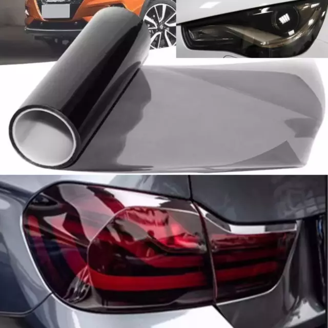 30cm x 100cm Light Smoke Black Tint Film Headlights Tail light Car Vinyl Wrap