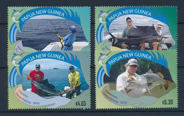 [39125] Papua New Guinea 2010 Marine Life Fish Fishing MNH