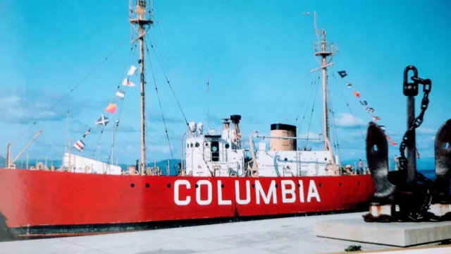 Postcard OR lightship Columbia Oregon coast