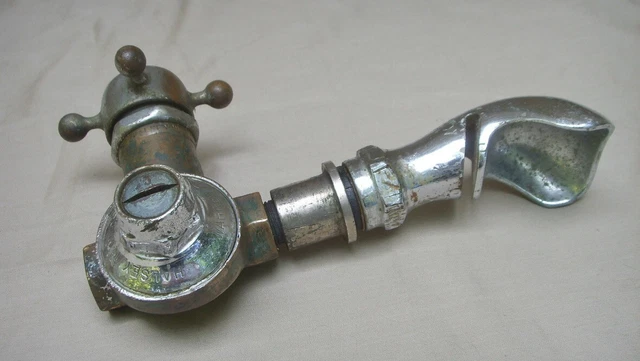 Antique Halsey-Taylor Drinking Fountain With Self Closing Valve Brass/Chrome