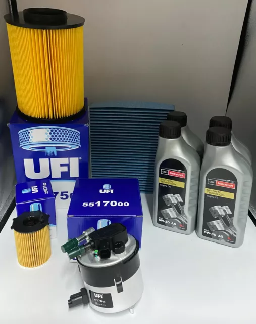 Kit Tagliando 4 Filtri 4 Litri Ford Motorcraft 5W30 Focus 2 Serie C Max 1.6 Tdci