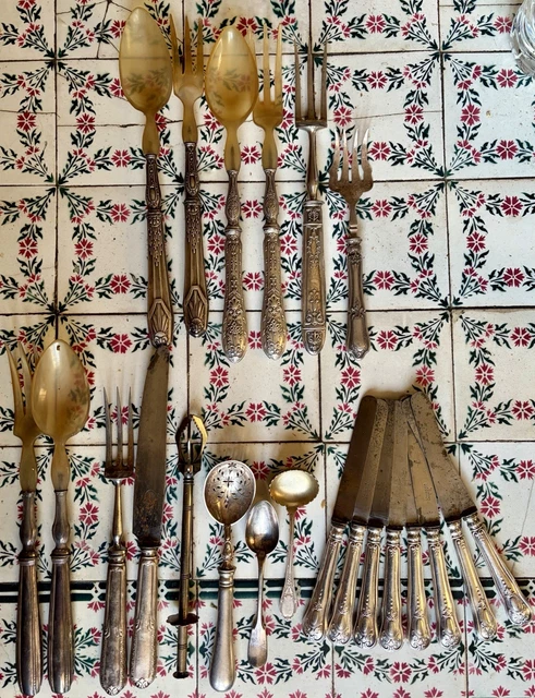 Couverts en métal argenté RM + louche à soupe Christofle - Arts de la table
