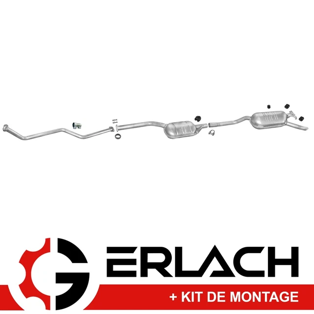 Silencieux Central Mercedes W124 2.6 3.0 - Neuf, Acier Aluminisé, Hayon