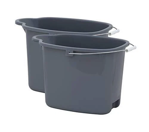 Mop Bucket for Cleaning - Car Wash Bucket with Metal Handle- 4 Gallon Bucket