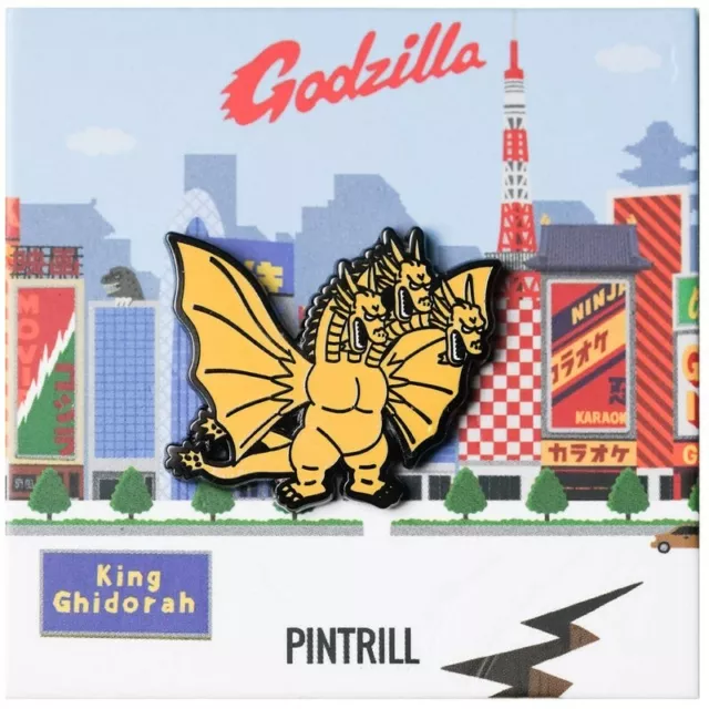 ⚡RARE⚡ PINTRILL x TOHO Tokyo King Ghidorah Pin *BRAND NEW* GODZILLA PIN