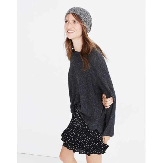 Madewell Women's Grey Donegal Northroad Pullover Sweater SIZE Small