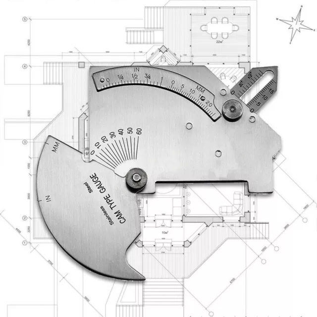 Bridge CAM Gauge MG-8 Welding Gage Weld Seam Pit Test Ulnar Inspection Ruler Kit 2
