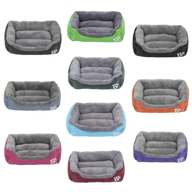 Dog Bed Cat Beds Soft Washable Fleece Puppy Cushion Warm Pet Basket Large Dog