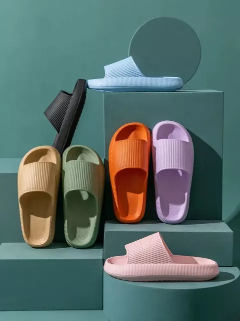 Women Men Cloud Slippers Summer Beach Eva Soft Sole Slide Sandals Anti-slip Shoe
