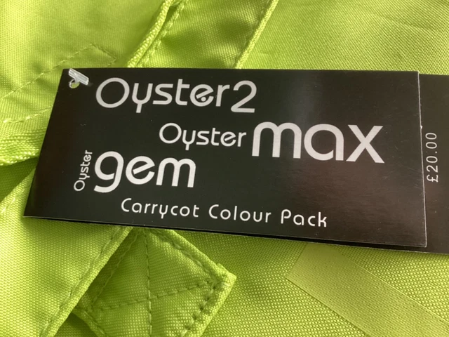 Nuevo con etiquetas Oyster2/Oyster Max 2/Oyster Gema Carrycot Color Pack Verde Lima