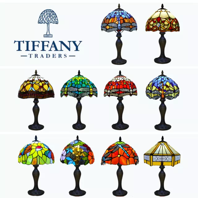 Tiffany Style Table Lamp Handcrafted Art Stained Glass Bedside Lamps Desk Light