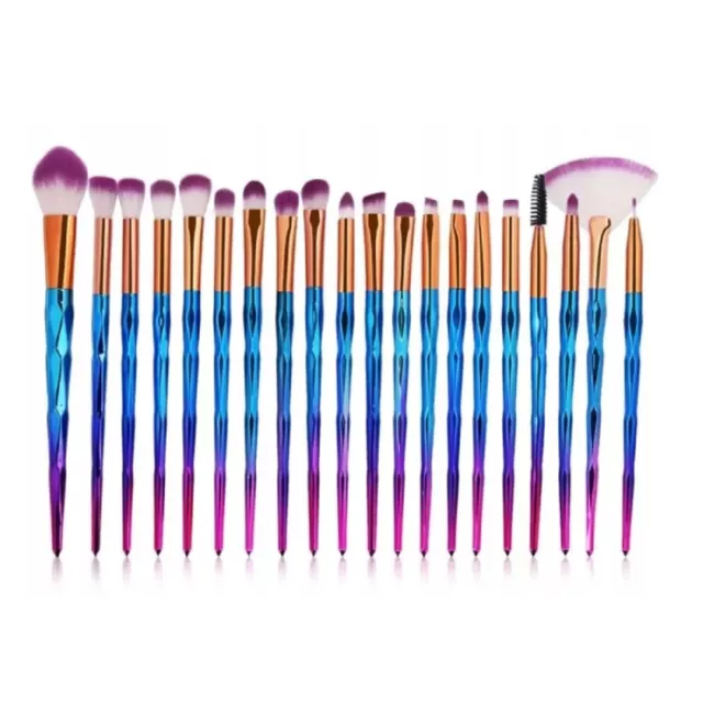 Set 20 Pennelli Make Up Trucco Professionali per Fondotinta Fard Ombretti Viso