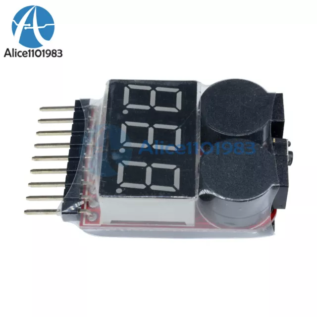 1-8S Lipo/Li-ion/Fe batterie basse tension compteur testeur alarme buzzer 3