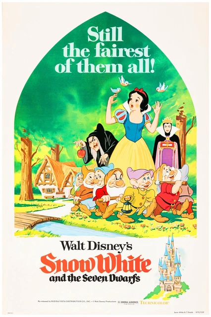SNOW WHITE AND The Seven Dwarfs Disney Classic : King Size Movie Poster ...