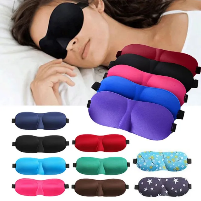 Máscara para dormir 3D somníferos de viaje venda para los ojos viaje relajar sombra W
