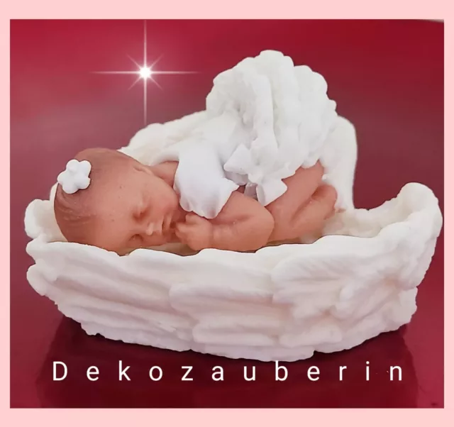 Deko Geburt Babyparty Taufe Tortenaufsatz Geschenk Figuren Tortendeko Fondant 2