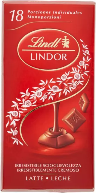 Cioccolato Lindor Latte Morbido Ripieno 18 Monoporzioni 100Gr