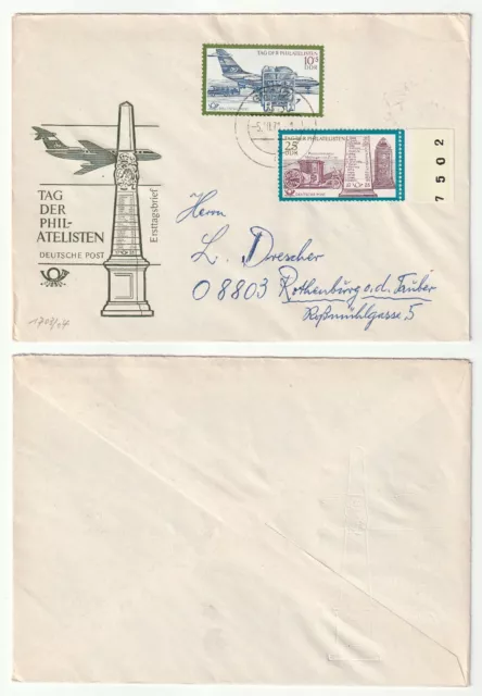 96629 - Mi.Nr. 1703-1704 - FDC - Greiz 5.10.1971 nach Rothenburg o.d. Tauber