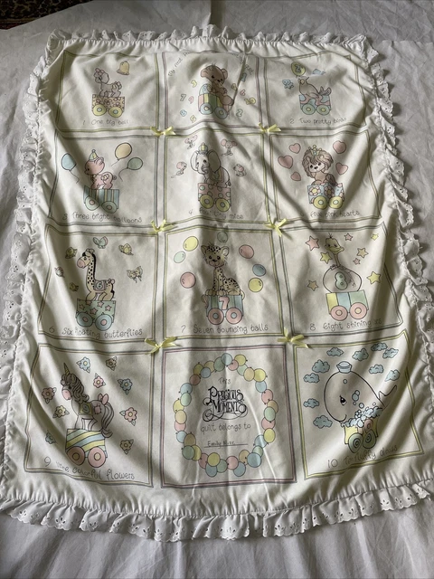 Manta Preciosos Momentos Números Animales Cuna Bebé Guardería 37x47 Cortador Contando