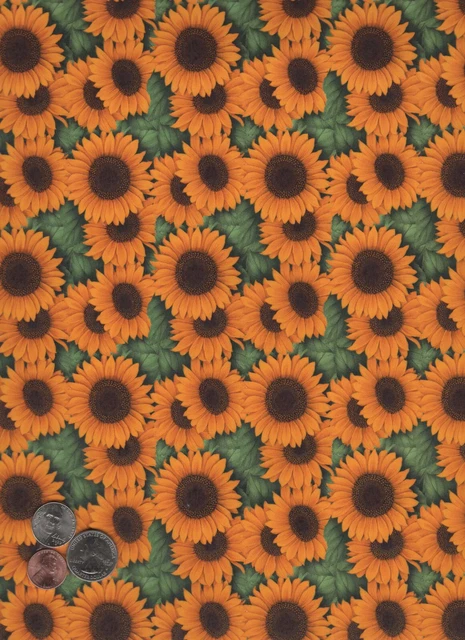 Hoja de calcomanías de cerámica sobreesmaltado Allover girasol Chintz 1 pieza 9"" X 13-3/4"" 101
