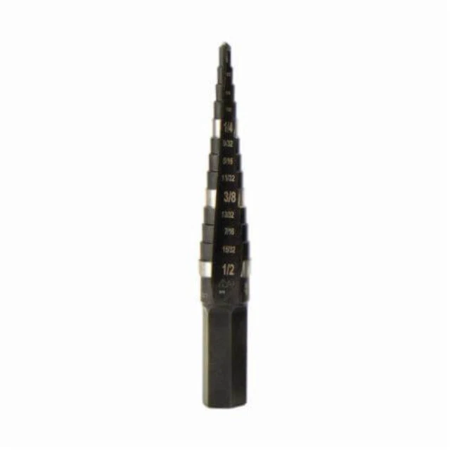 Klein KTSB01 Step Drill Bit, 1/8 in dia Min Hole