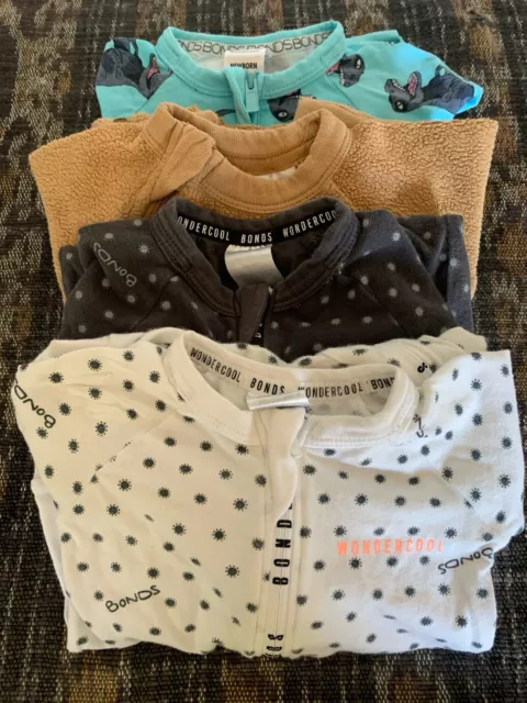 Bonds Newborn Bundle Size 0000 Wondersuit Wondercool X 4