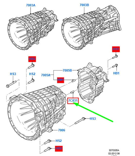 FORD RANGER T6 MK1 Manual Transmission Pin 1670695 9C1R7K315AA NEW